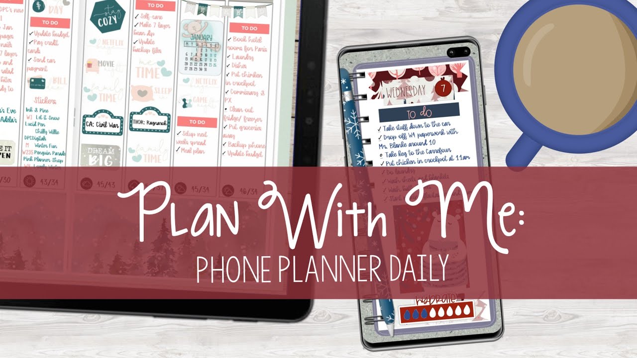 Digital Plan With Me: Phone Planner Daily | Xodo Digital Planning - YouTube