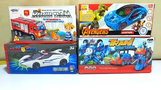 Unboxing Transformer Thomas and Friends,Police car, Avengers car and fire rescue team