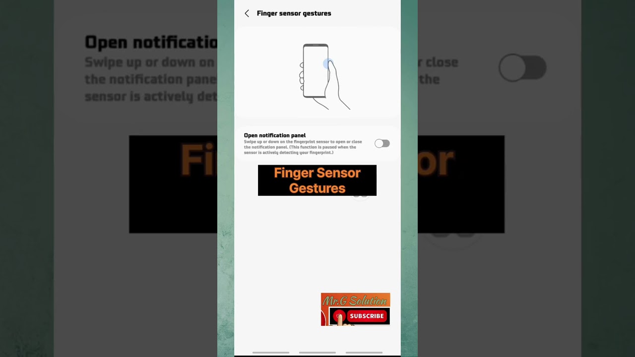 🤳Swip fingerprint sensor to 👉open notification panel👌 