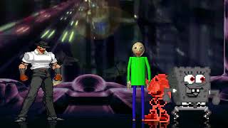 M.U.G.E.N Request #93: Chuck Norris vs Baldi, Sonic.EXE and Dark Spongebob