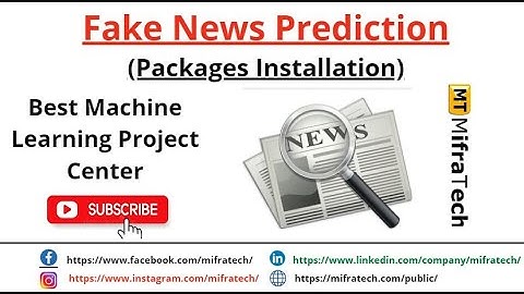 Fake News Prediction (Packages Installation) - Mifratech#bestmlproject#bestaiproject#bestenggproject
