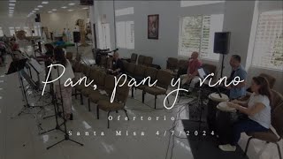 Video thumbnail of "Pan pan y vino - Canto de ofertorio para la misa - (cover) (G, D, C, Gm, Cm)"