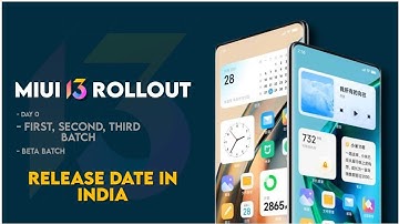 MIUI 13 Rollout Started | First Batch, Second Batch, Third Batch | Android 12