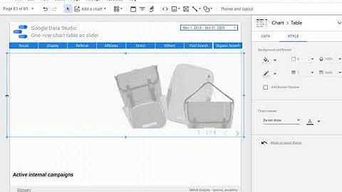 Google Data Studio - Slider creation with table chart