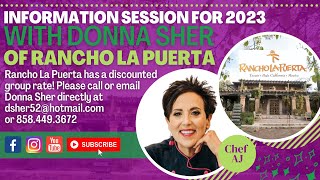 Information Session for 2023 with Donna Sher of Rancho La Puerta