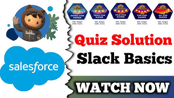 Slack Basics | Salesforce Trailhead | Quiz Solution