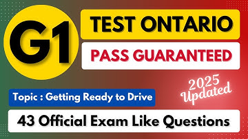 G1 Test ONTARIO 2025 | Canada Driving Knowledge Test #g1test #g1practicetest