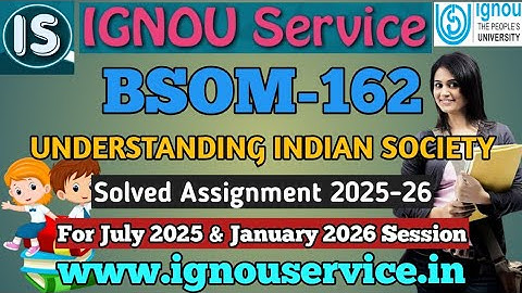 IGNOU BSOM-162 Solved Assignment English Medium 2025-26 For July 2025 and January 2026 Session