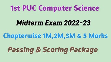 1st PU Computer Science Imp Question For Midterm 2022#Shivamurthysacademy#exam