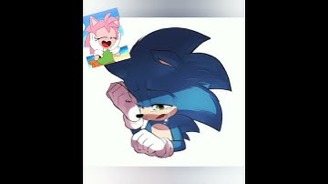 Thumbnail of #otro edit mio -w- #Cuando sonic no se quería casar con amy #XD f por sonic #Edit 100%mío  🦔❤🖤