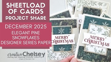 December 2025 SheetLoad of Cards - Elegant Pine Snowflakes Designer Series Paper from Stampin
