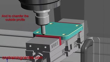 Using a spot drill to chamfer the outside of a part