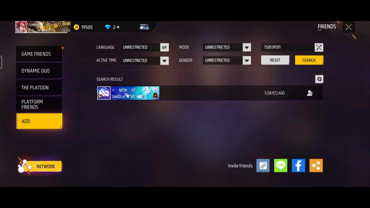 NITIN FF UID SURCH #freefire #video - YouTube