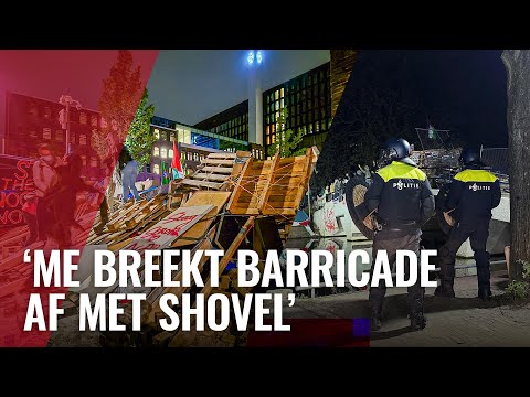 LIVE: ME ontruimt pro-Palestinademonstratie op Roeterseiland