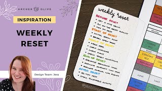 Using A Weekly Reset To Keep Organized | Bullet Journal For Mental Wellness