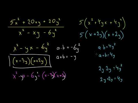 რაციონალური გამოსახულებების გამარტივება: ორი ცვლადი