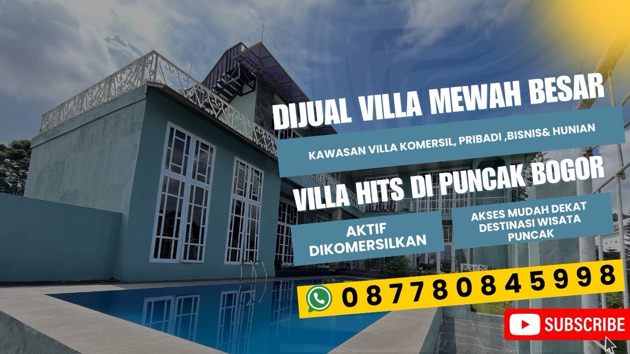 Dijual Cepat Villa Besar di Megamendung Puncak Bogor #dijualvilla #villapuncak #villazakirah