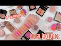 HUGE Blush & Bronzer Declutter w/ Swatches! // Decluttering My Full Makeup Collection 2021