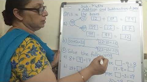 Std 2nd Subject Maths 18 -Addition and Subtraction - A Pair