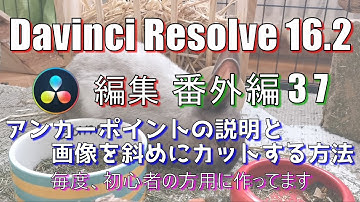【Davinci Resolve 16】 Davinci Resolve 16.2 無料版の使い方 番外編37 (アンカーポイントの説明と画像を斜めにカットする方法) 【説明】