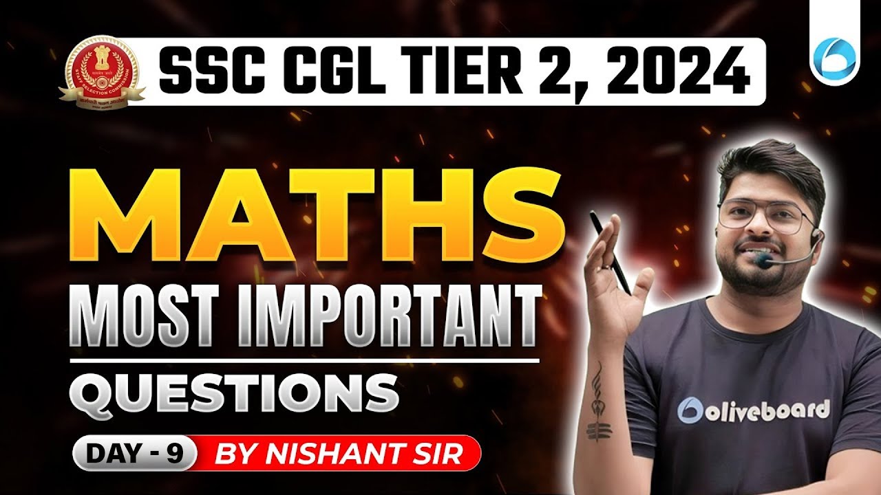 SSC CGL Tier 2 Maths Most Important Questions 2024 | SSC CGL Mains ...
