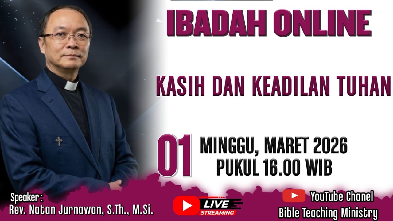 KASIH & KEADILAN TUHAN (1) Perempuan Yang Berzinah | Ibadah Minggu 1 Maret 2026 | Rev.Natan Jurnawan