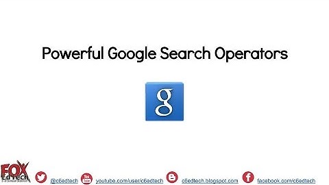 Powerful Google Search Operators