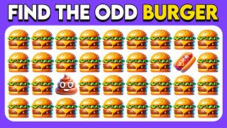 Find the ODD One Out - Junk Food Edition 🍔🍕🍩 Easy, Medium, Hard - 40 Levels Emoji Quiz | Quiz Dino