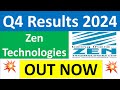 Zen technologies q4 results 2024  zentec results today  zen technologies share news  zentec share
