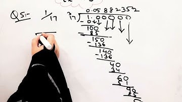 What can  maximum number of digits in repeating block of digits in decimal expansion of 1/17 perform