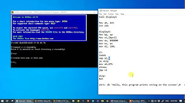 08: Print string on the screen | 8086 Assembly