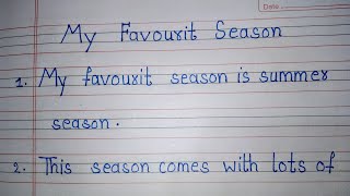 Essay on my favourite season in english | 5 line essay on summer season | 5 line essay