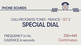 Special dial tone (France). Call-progress tones. Phone sounds. Sound effects. SFX