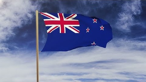 4K New Zealand flag waving in the wind. Green screen, alpha matte. Loopable animation Stock video