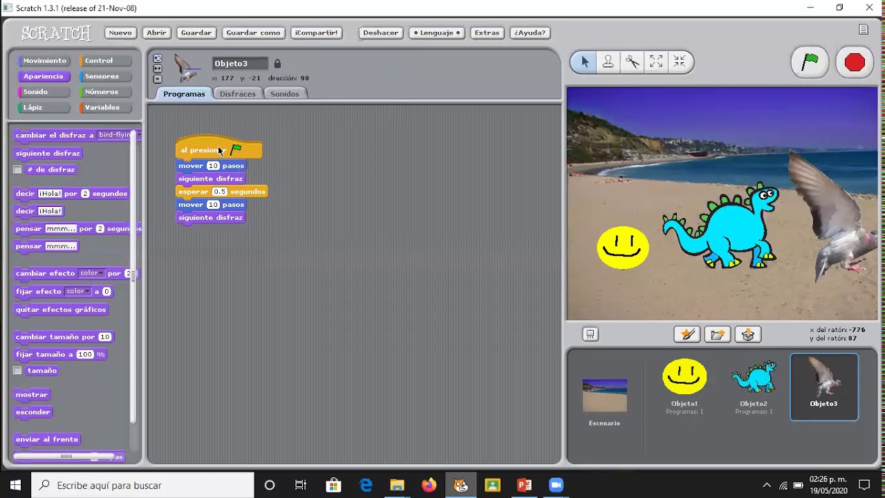 2os. Primaria. Con Scratch. Otros objetos - YouTube