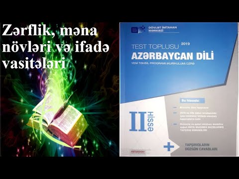 DİM-in test toplusundan zərflik, məna növləri və ifadə vasitələri