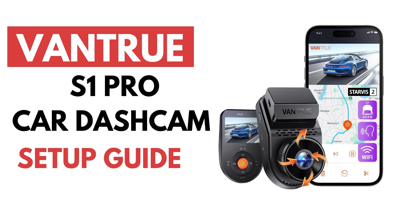 Installation & Setup : Vantrue S1 Pro Car DashCam User Guide - YouTube
