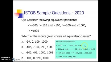 ISTQB-2020 Foundation level sample questions: 1 to 8