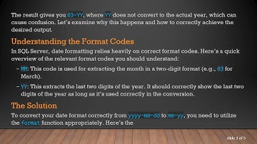 How to Convert Dates from yyyy-mm-dd to mm-yy in SQL Server