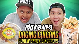 MUKBANG DAGING CINCANG   REVIEW SNACK TELOR ASIN SINGAPORE HAPPY EATING