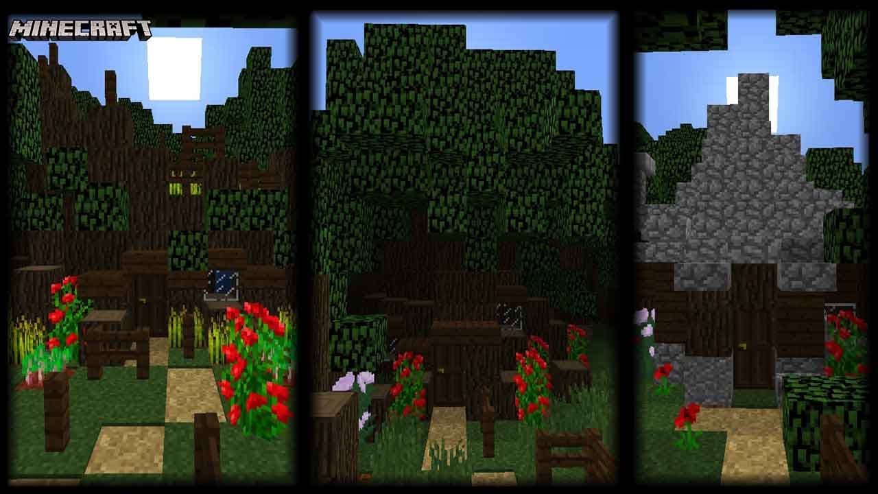 Minecraft 3 Easy Simple Roofed Forest Starter Houses Youtube