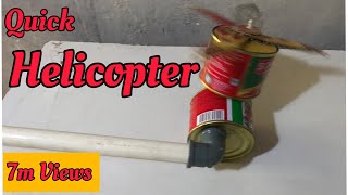 How to Make Simple Helicopter 🚁 With Tin #School_Project