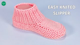картинка: Вязаные тапочки, которые может связать каждый!