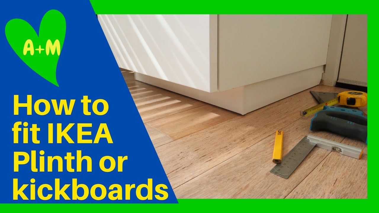 How to fit Ikea plinth or kickboards to kitchen cabinets - YouTube