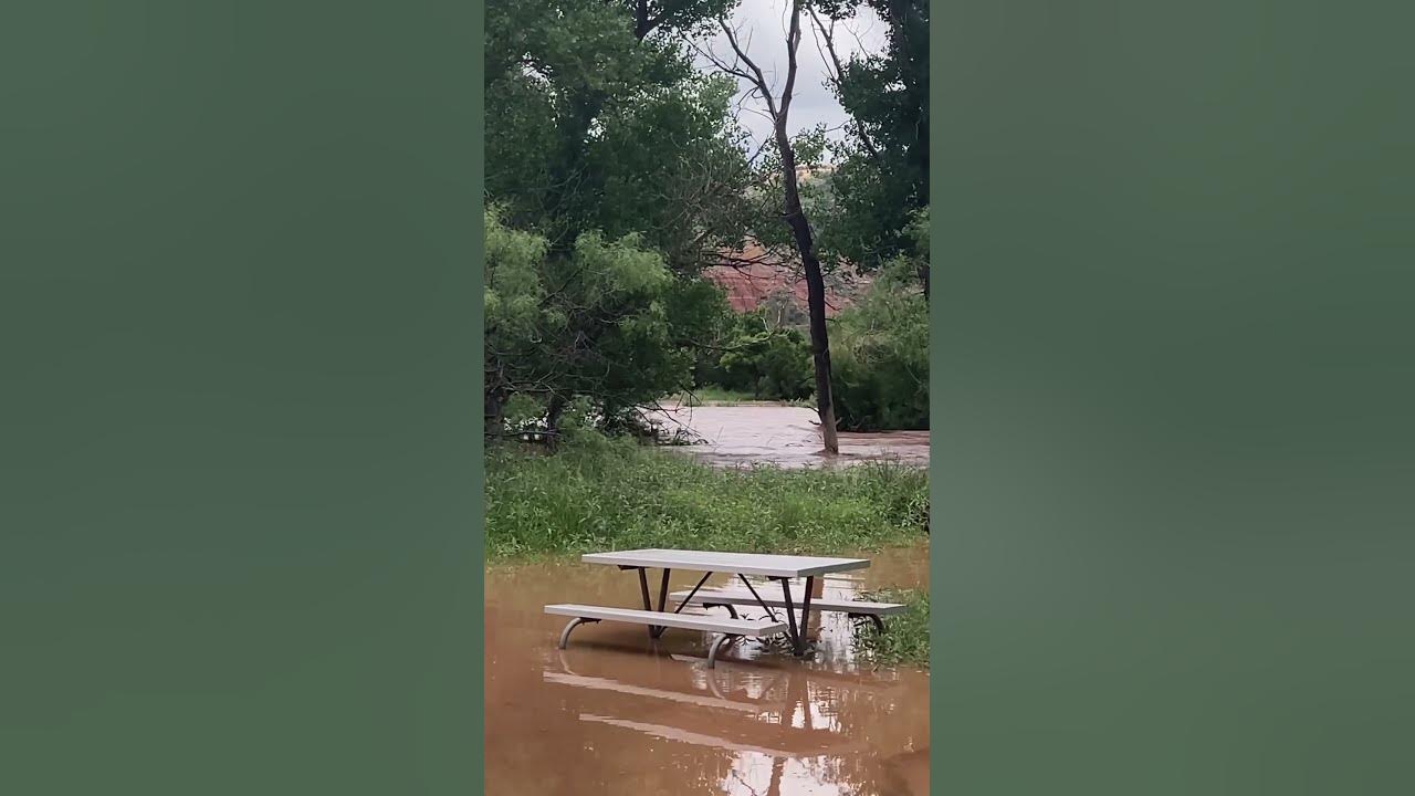 Flooding in Palo Duro Canyon. palodurocanyon YouTube