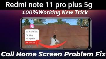Redmi Note 11 Pro plus 5g Bgmi playing time call recieve problem|| playing game call recieve problem