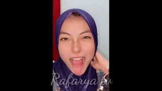 Tiktok julur lidah challenge || paling panjang dan basah jadi juara #tiktokviral#hijabstyle