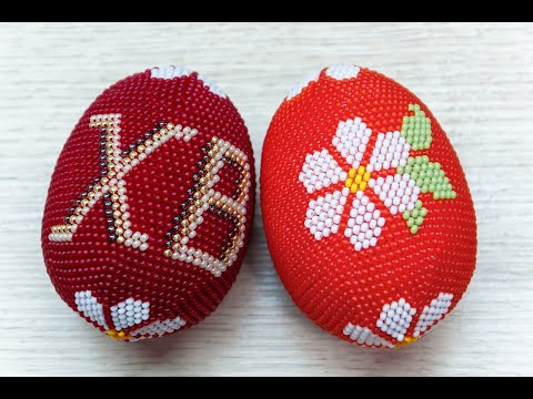 Пасхальные яйца из бисера схемы плетения мастер класс для начинающих