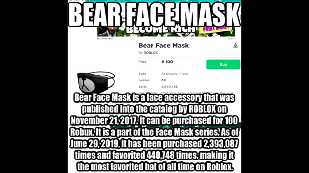 How To Get A Girl To Catch Feels Quick With A Roblox Bear Mask Loud Youtube - roblox buying the bear face mask for 100 robux youtube