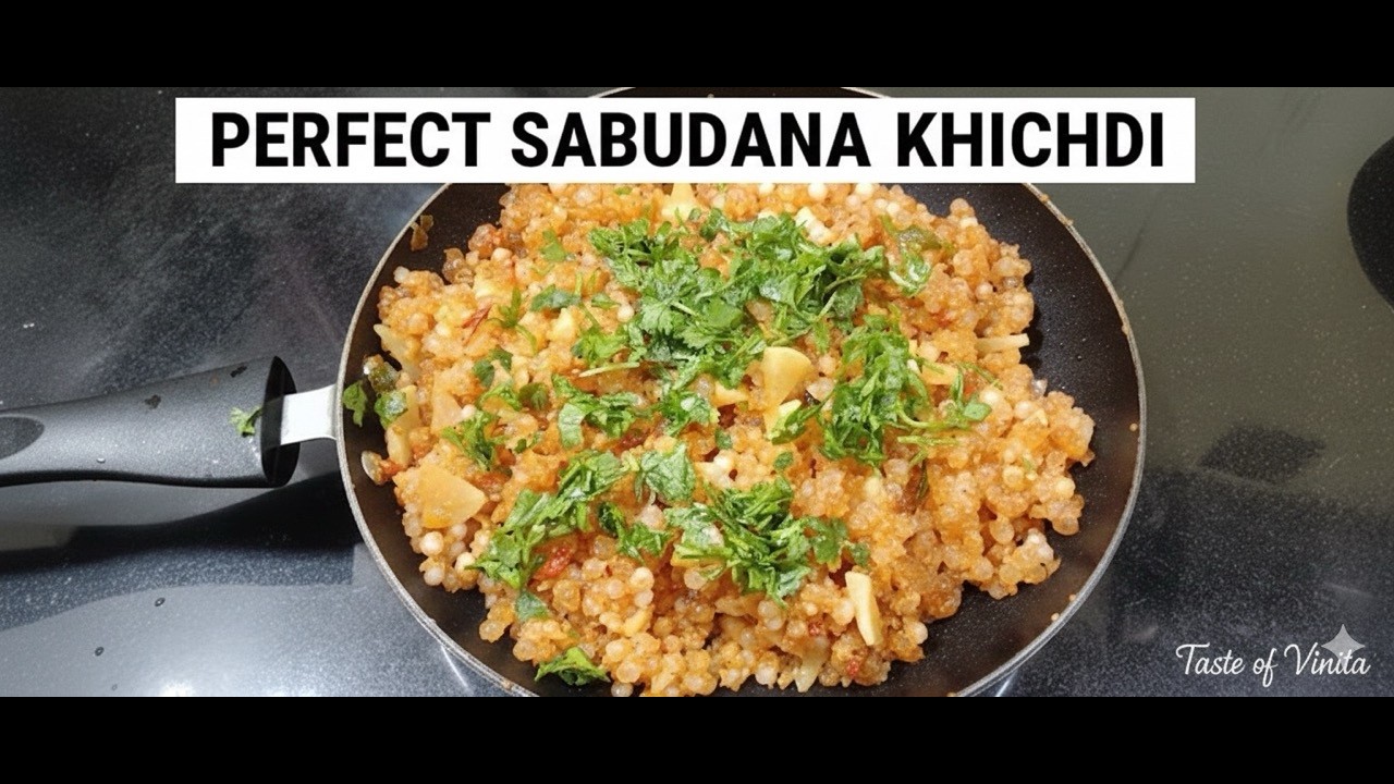 Non-Sticky Sabudana Khichdi Recipe | Perfect Khili-Khili Sabudana Khichdi | Taste of Vinita